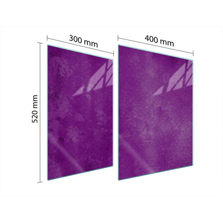 TMK ArtDeko üveg főzőlap védő, 30x40x52 cm, lila