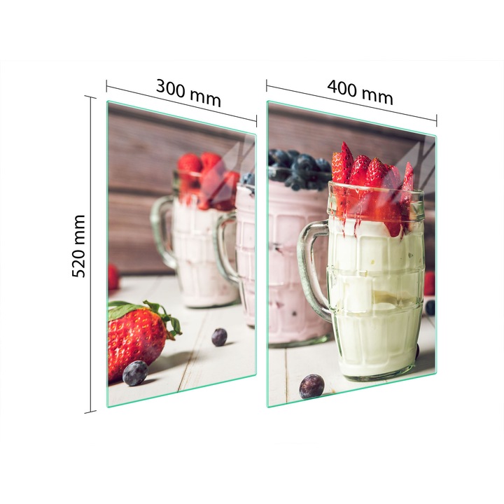 TMK ArtDeko üveg főzőlap védő, 30x40x52 cm, modern design, könnyen tisztítható