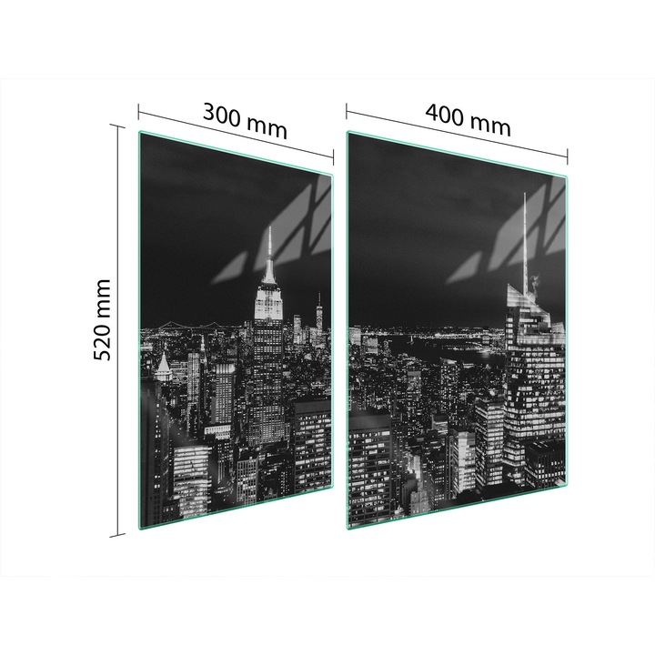 TMK ArtDeko üveg tűzhelyvédő lap, 30x40x52 cm, modern design, könnyen tisztítható