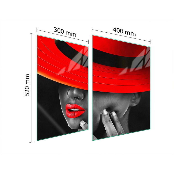 TMK ArtDeko üveg főzőlap védő, 30x40x52 cm, modern design, könnyen tisztítható, többszínű