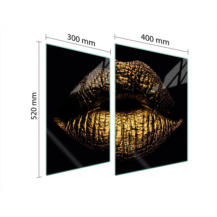 TMK ArtDeko üveg főzőlapvédő, 30x40x52 cm, modern design, könnyen tisztítható