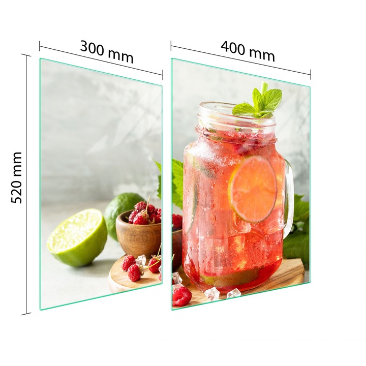 TMK ArtDeko 30x40x52 cm üveg főzőlap védőlemez, modern design, könnyen tisztítható