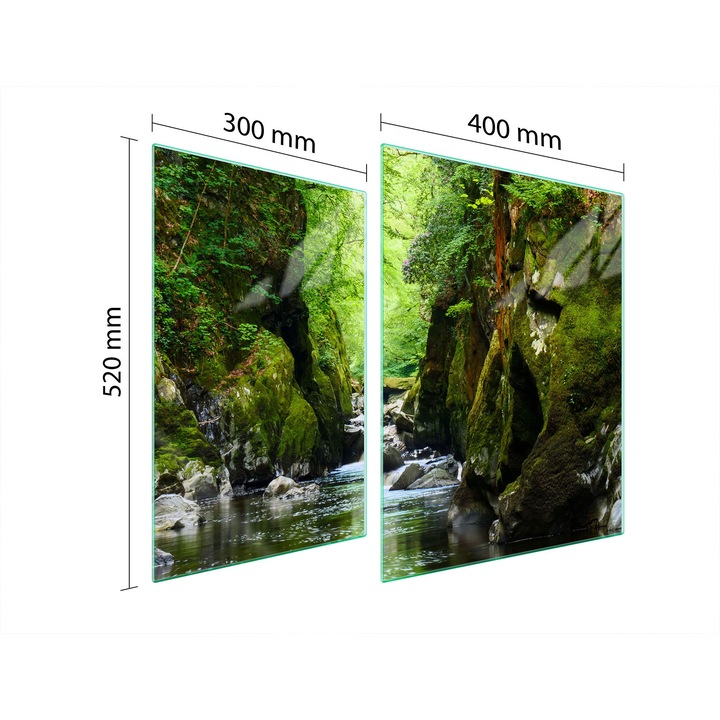 TMK ArtDeko üveg főzőlap védő, 30x40x52 cm, modern design, könnyen tisztítható