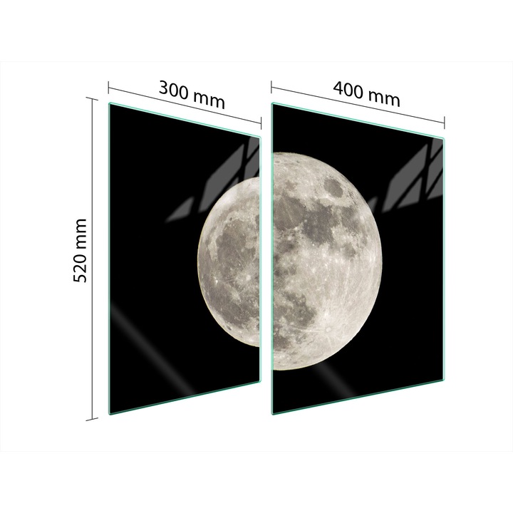 TMK ArtDeko üveg főzőlap védő, 30x40x52 cm, fekete