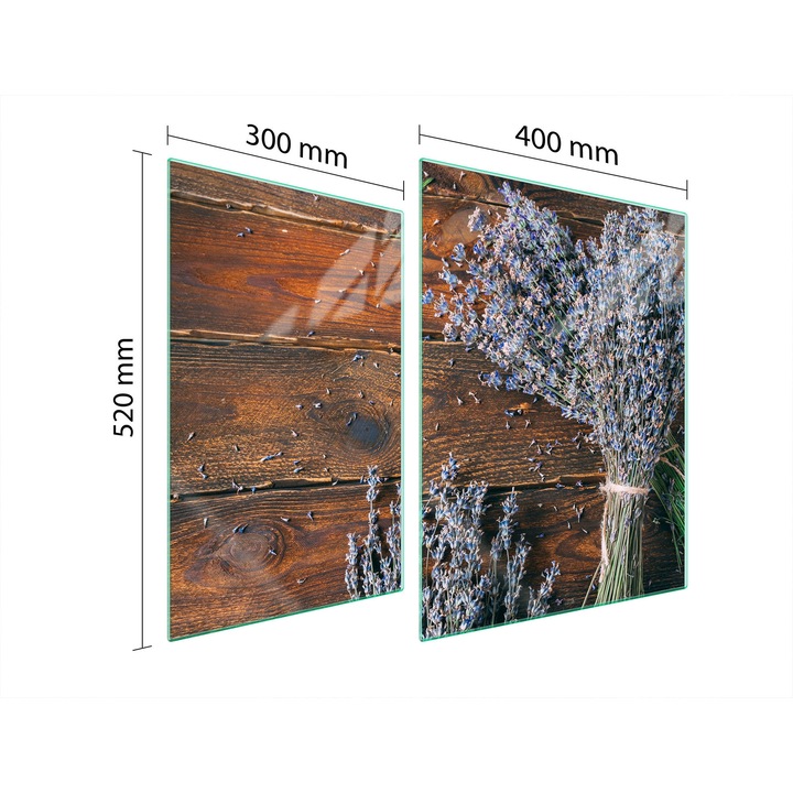 Üveg tűzhelyvédő lap 30x40x52 cm, TMK ArtDeko, modern design, könnyen tisztítható, többszínű