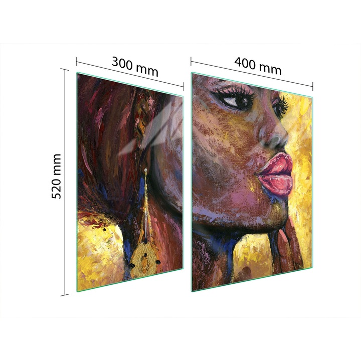 TMK ArtDeko üveg főzőlap védő, 30x40x52 cm, modern design, könnyen tisztítható