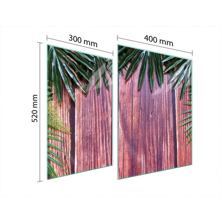 TMK ArtDeko üveg főzőlap védő, 30x40x52 cm, modern design, könnyen tisztítható, többszínű