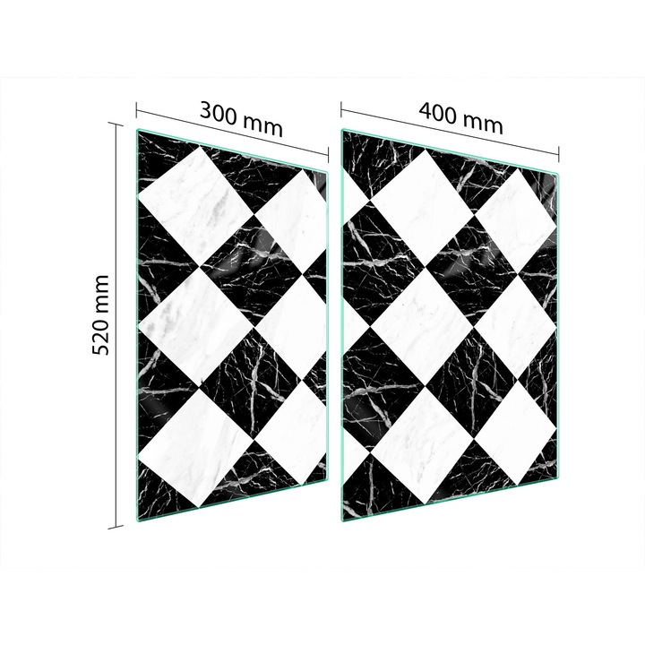 TMK ArtDeko üveg főzőlap védő, 30x40x52 cm, mozaik design, multifunkcionális