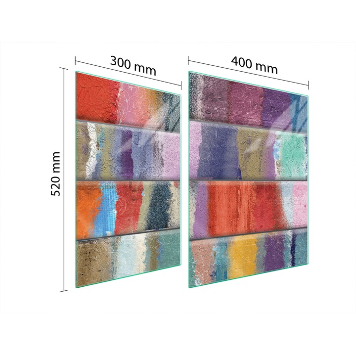 TMK ArtDeko üveg főzőlap védő, 30x40x52 cm, többszínű, sokoldalú felhasználás