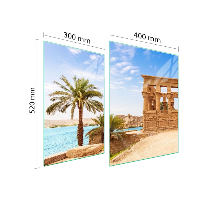 TMK ArtDeko üveg tűzhelyvédő lap, 30x40x52 cm, modern design, könnyen tisztítható