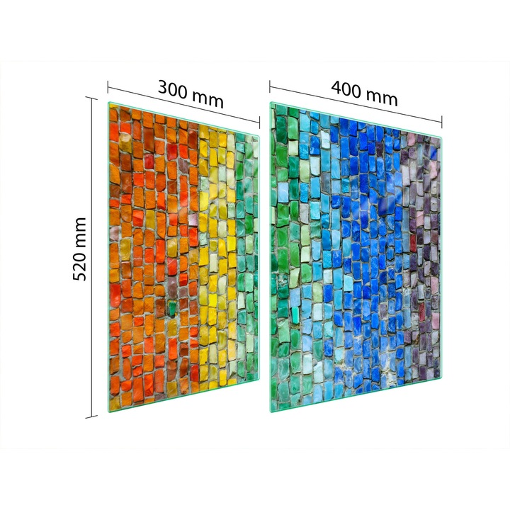 TMK ArtDeko üveg főzőlap védő, 30x40x52 cm, többszínű, sokoldalú felhasználás