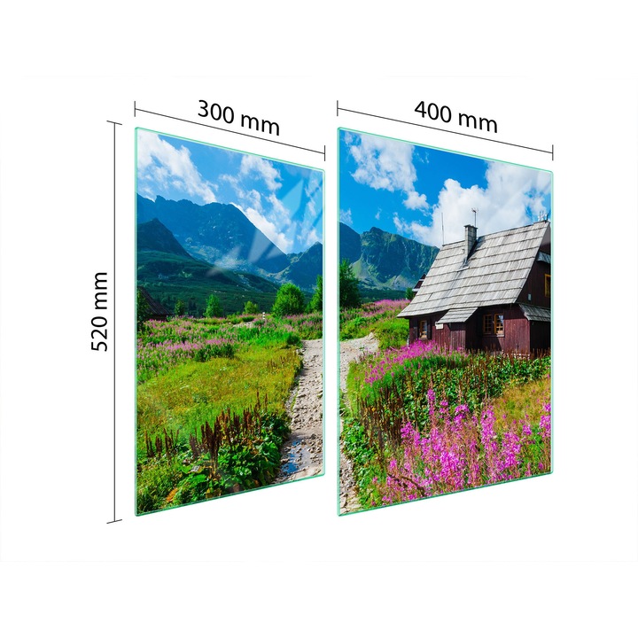 TMK ArtDeko üveg főzőlap védő, 30x40x52 cm, modern design, könnyen tisztítható