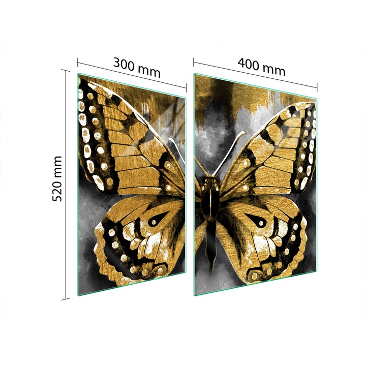 TMK ArtDeko üveg tűzhelyvédő lap, 30x40x52 cm, modern design, könnyen tisztítható