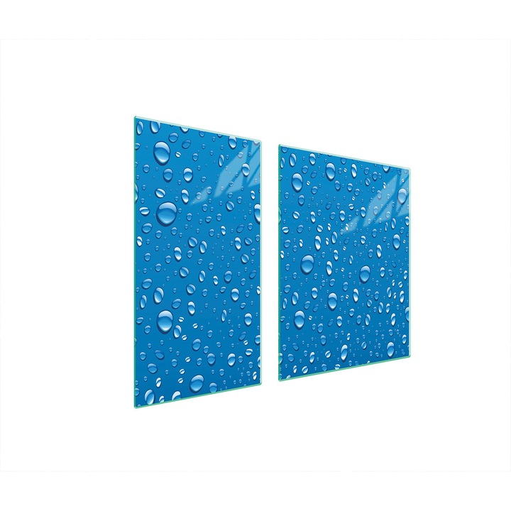 TMK ArtDeko üveg főzőlap védő, 30x60x52 cm, modern design, könnyen tisztítható, kék