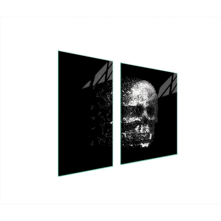 TMK ArtDeko üveg főzőlap védő, 30x60x52 cm, modern design, könnyen tisztítható, fekete