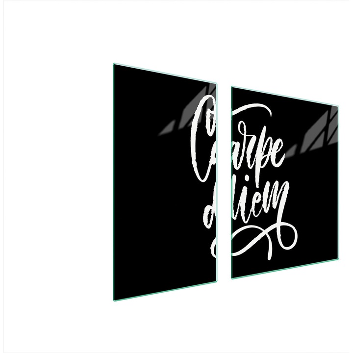 TMK ArtDeko üveg főzőlap védő, 30x60x52 cm, modern design, könnyen tisztítható, fekete/fehér