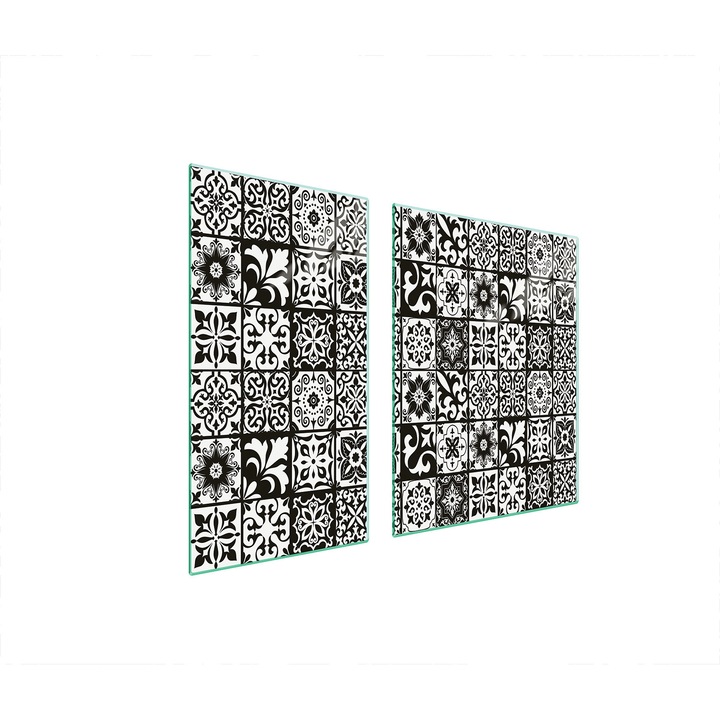 TMK ArtDeko üveg főzőlap védő, 30x60x52 cm, mozaik design, multifunkcionális