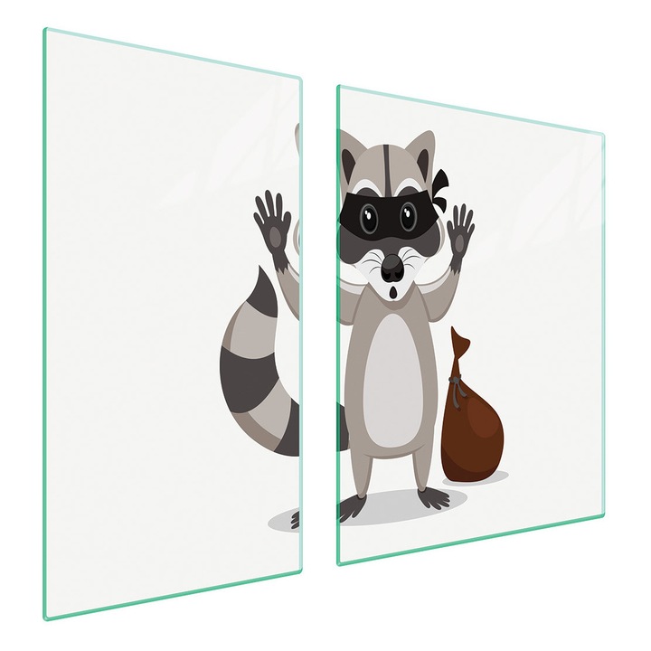 TMK ArtDeko üveg főzőlap védő, 30x60x52 cm, szürke