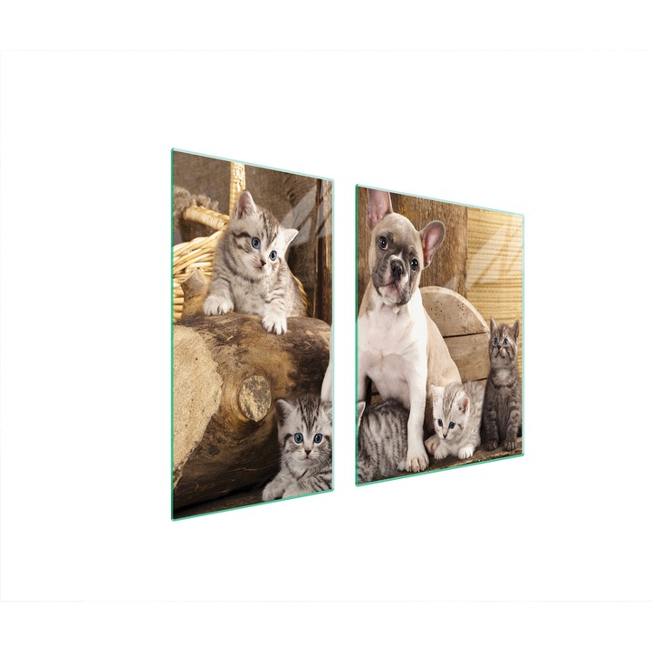 Üveg tűzhelyvédő lap 30x60x52 cm, TMK ArtDeko, modern design, könnyen tisztítható