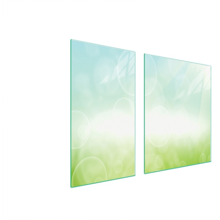 Üveg tűzhelyvédő lap 30x60x52 cm, TMK ArtDeko, modern design, könnyen tisztítható, magas hőmérsékletnek ellenálló