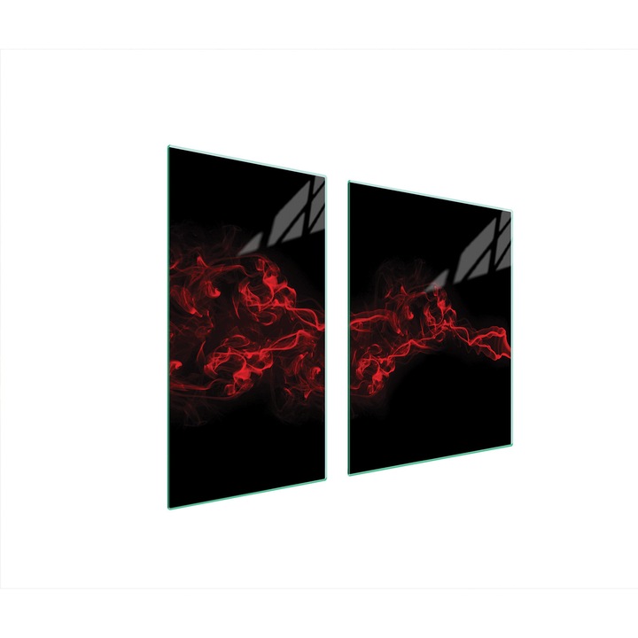 TMK ArtDeko üveg tűzhelyvédő lap, 30x60x52 cm, modern design, könnyen tisztítható, többszínű