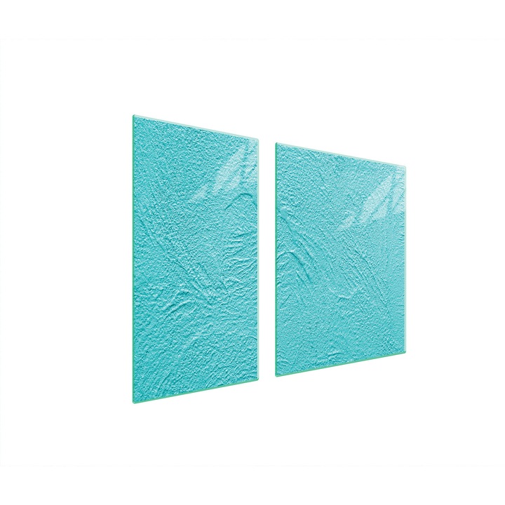 TMK ArtDeko üveg tűzhelyvédő lap, 30x60x52 cm, márvány mintás, multifunkcionális