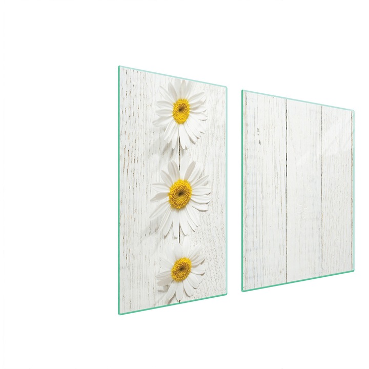 Üveg tűzhelyvédő lap 30x60x52 cm, TMK ArtDeko, modern design, könnyen tisztítható, magas hőmérsékletnek ellenálló