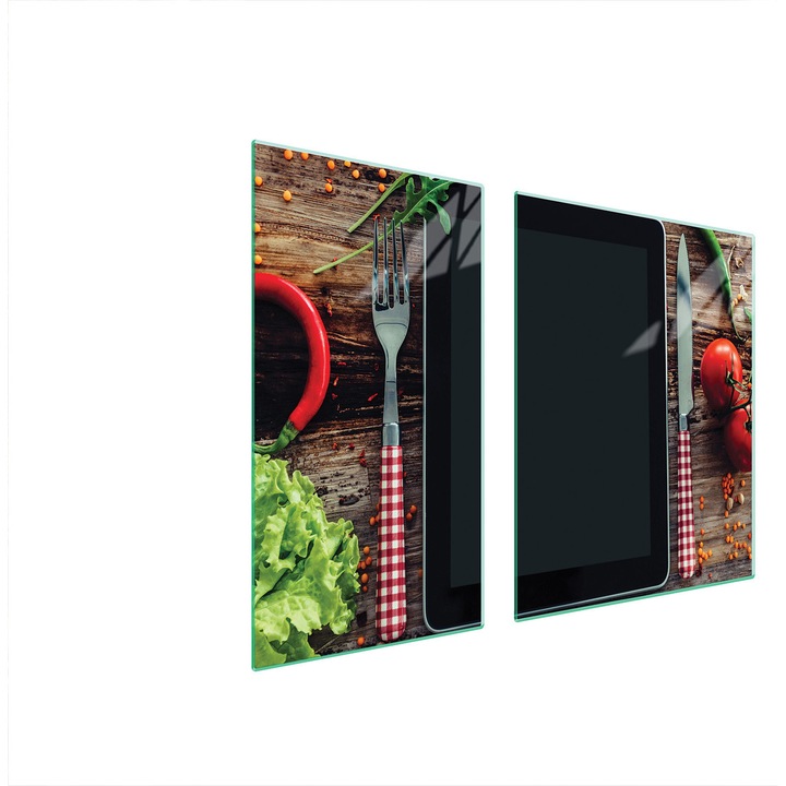 TMK ArtDeko üveg főzőlap védő, 30x60x52 cm, modern design, könnyen tisztítható