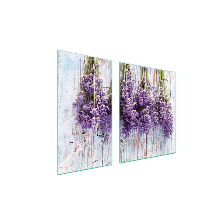 Üveg tűzhelyvédő lap 30x60x52 cm, TMK ArtDeko, modern design, könnyen tisztítható, többszínű