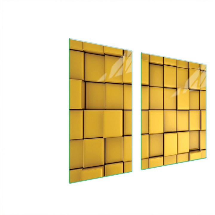 TMK ArtDeko üveg főzőlap védő, 30x60x52 cm, modern design, könnyen tisztítható
