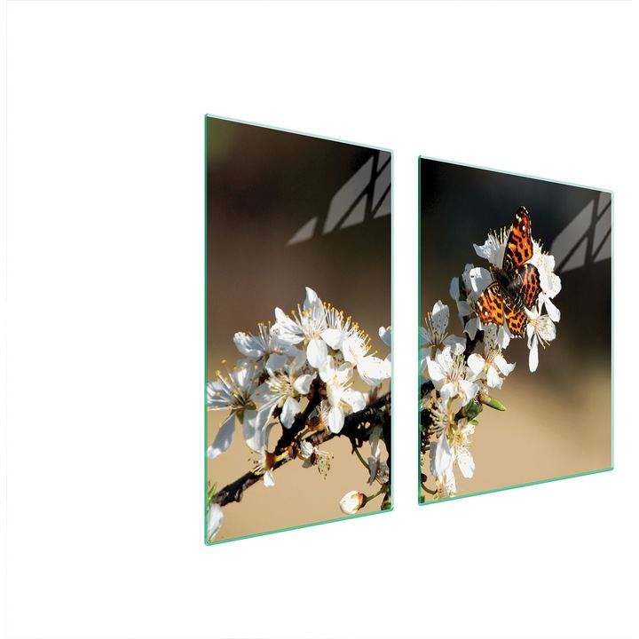 TMK ArtDeko üveg tűzhelyvédő lap, 30x60x52 cm, modern design, könnyen tisztítható, többszínű
