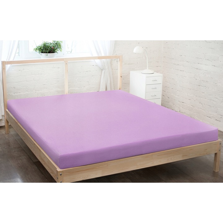 Cearsaf Jersey cu Elastic 200x220 cm - Culoare Vasc