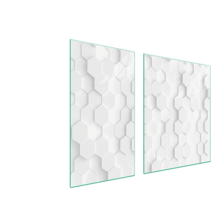 Üveg tűzhelyvédő lap 30x60x52 cm, TMK ArtDeko, modern design, könnyen tisztítható, átlátszó