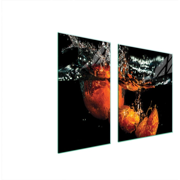 TMK ArtDeko üveg tűzhelyvédő lap, 30x60x52 cm, modern design, könnyen tisztítható, többszínű