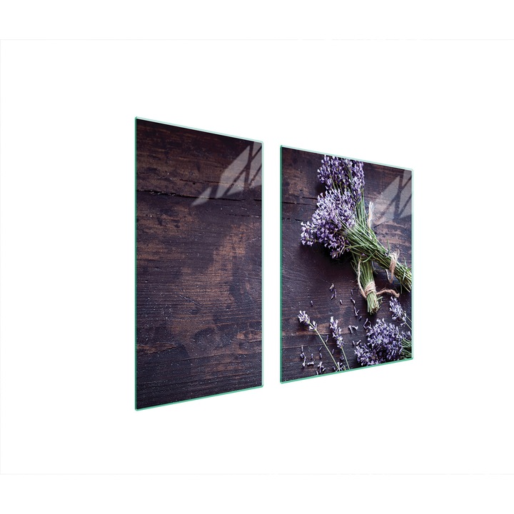 Üveg tűzhelyvédő lap 30x60x52 cm, TMK ArtDeko, modern design, könnyen tisztítható, többszínű