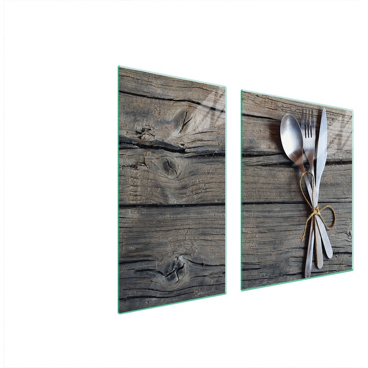 Üveg tűzhelyvédő lap 30x60x52 cm, TMK ArtDeko, modern design, könnyen tisztítható