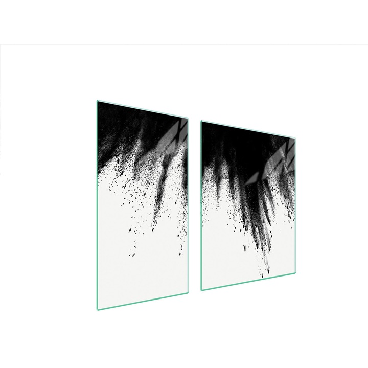 TMK ArtDeko üveg tűzhelyvédő lap 30x60x52 cm, modern design, könnyen tisztítható