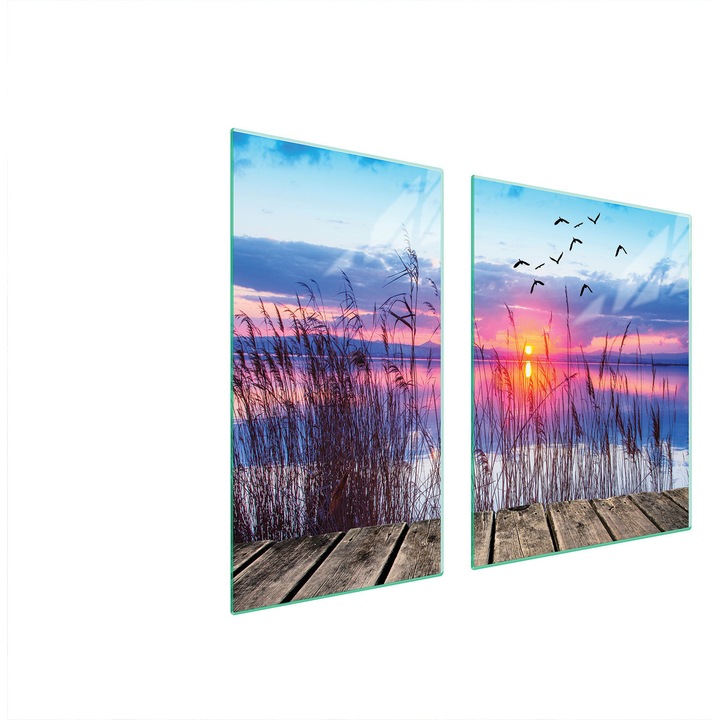 TMK ArtDeko üveg főzőlap védőlap, 30x60x52 cm, modern design, könnyen tisztítható