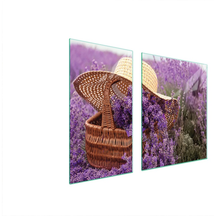 Üveg tűzhelyvédő lap 30x60x52 cm, TMK ArtDeko, modern design, könnyen tisztítható, többszínű