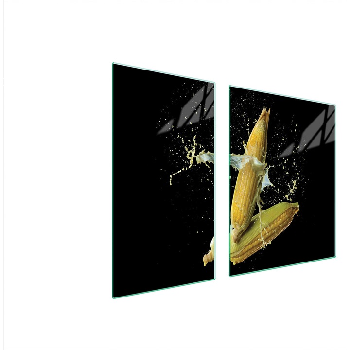 Üveg tűzhelyvédő lap 30x60x52 cm, TMK ArtDeko, modern design, könnyen tisztítható