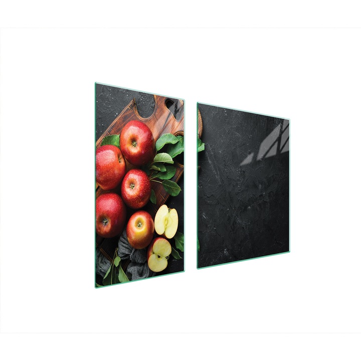 TMK ArtDeko üveg tűzhelyvédő, 30x60x52 cm, modern design, könnyen tisztítható, többszínű