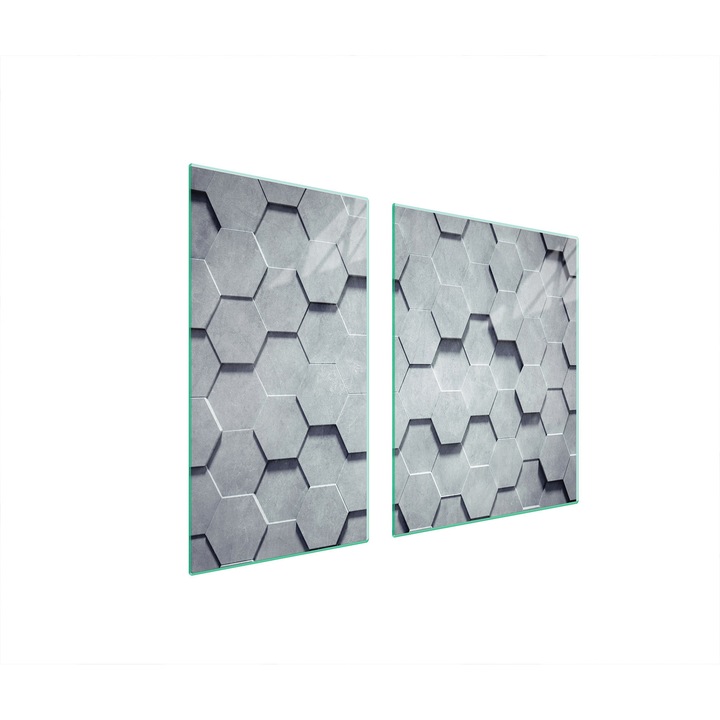 TMK ArtDeko üveg főzőlap védő, 30x60x52 cm, modern design, könnyen tisztítható