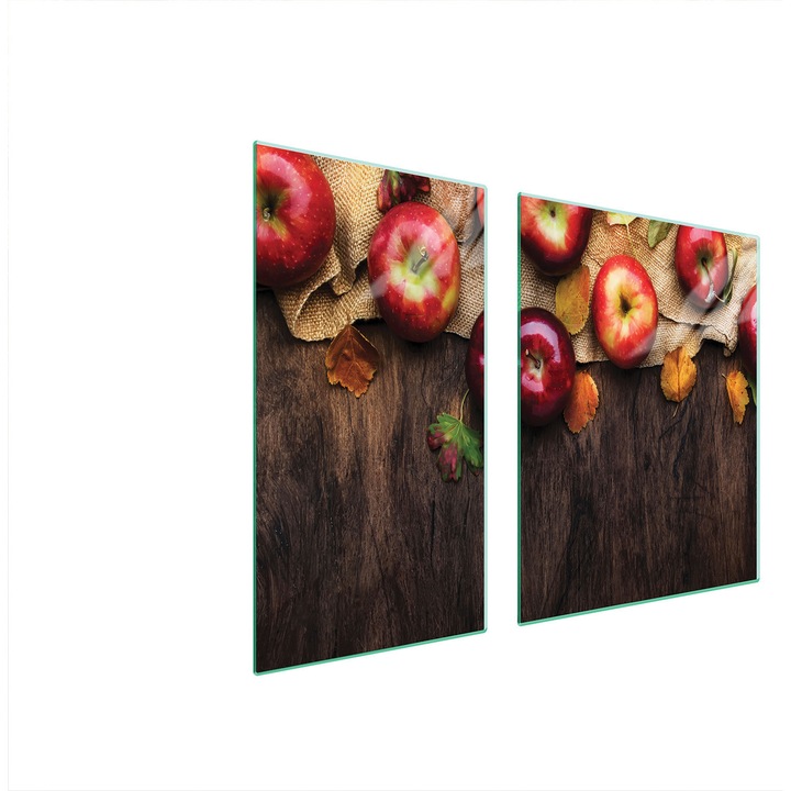 Üveg tűzhelyvédő lap 30x60x52 cm, TMK ArtDeko, modern design, könnyen tisztítható, többszínű