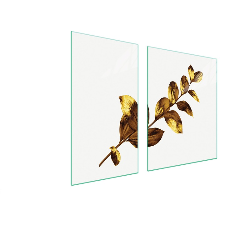 Üveg tűzhelyvédő lap 30x60x52 cm, TMK ArtDeko, modern design, magas hőmérsékletnek ellenálló, többszínű