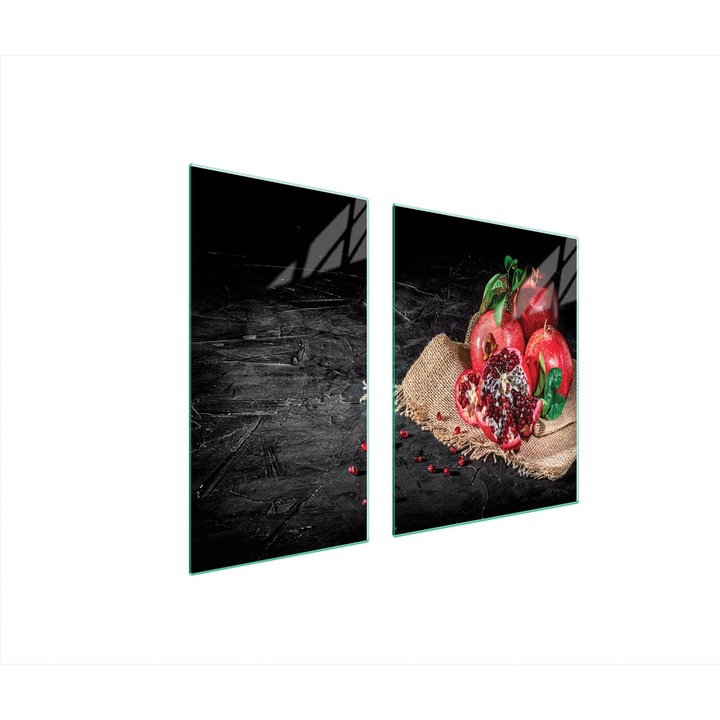 Üveg tűzhelyvédő lap 30x60x52 cm, TMK ArtDeko, hőálló, könnyen tisztítható