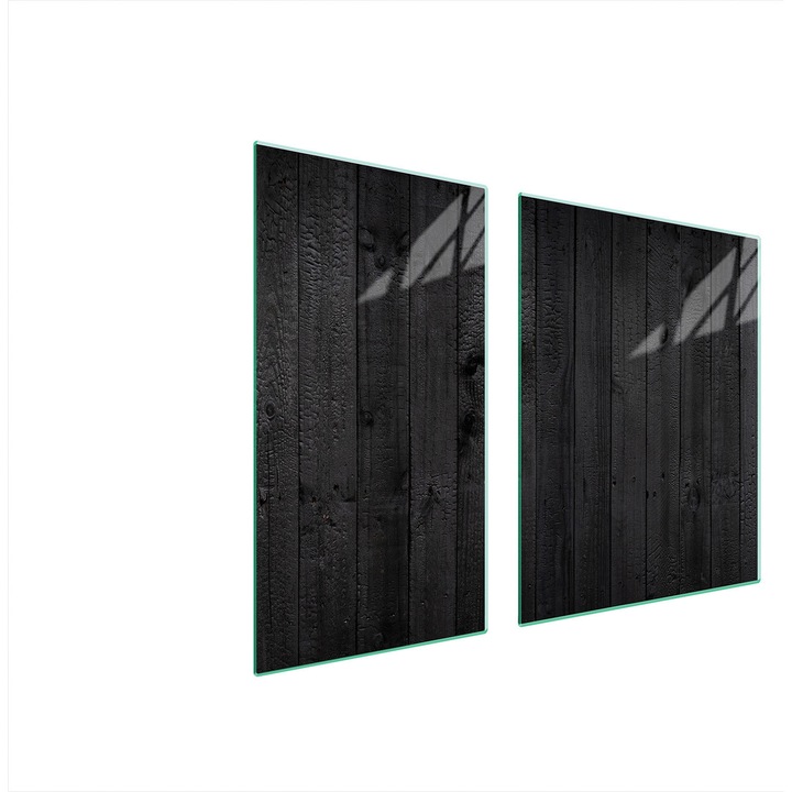 Üveg tűzhelyvédő lap 30x60x52 cm, TMK ArtDeko, modern design, könnyen tisztítható, magas hőmérsékletnek ellenálló