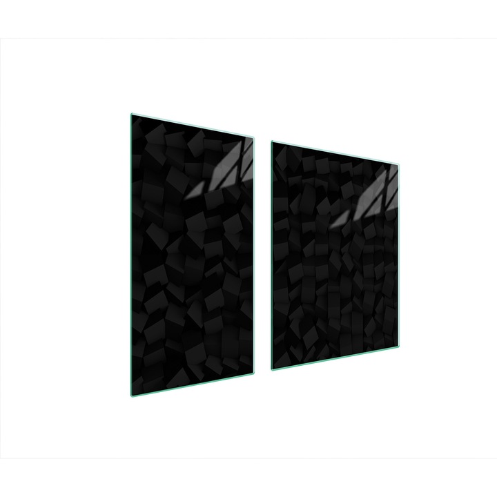 Üveg tűzhelyvédő lap 30x60x52 cm, TMK ArtDeko, modern design, magas hőmérsékletnek ellenálló, többszínű