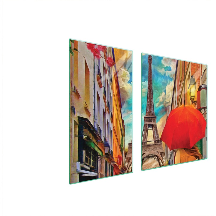 Üveg tűzhelyvédő lap 30x60x52 cm, TMK ArtDeko, modern design, könnyen tisztítható, többszínű