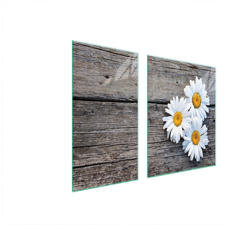 TMK ArtDeko üveg tűzhelyvédő lap, 30x60x52 cm, modern design, könnyen tisztítható, átlátszó