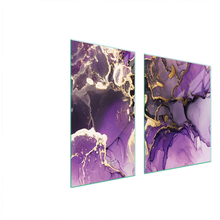 Üveg tűzhelyvédő lap 30x60x52 cm, TMK ArtDeko, modern design, könnyen tisztítható, többszínű